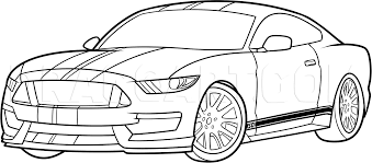 how to draw a 2016 shelby mustang step
