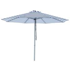 White Striped Santorini Market Umbrella