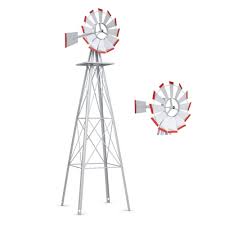 8ft Metal Windmill Garden Ornamental