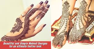 simple mehndi designs for festive look