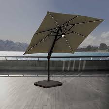 Square Solar Led Cantilever Umbrella