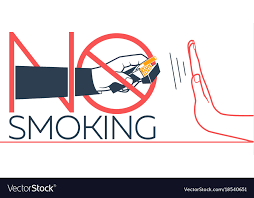 banner no smoking royalty free vector