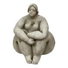 Highst Sitting Lady Outdoor Statue