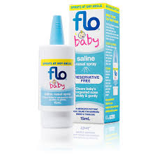 Saline sprays can also be used to treat nose bleeds. Flo Baby Saline Spray Flo Nasal Products
