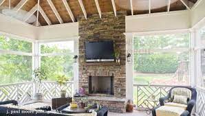 Porch Fireplace Screened Porch