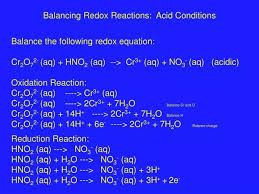 Ppt Balancing Redox Reactions Acid