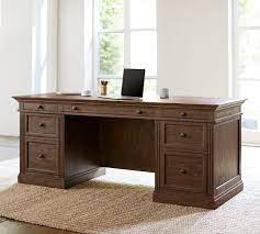 Shop for rustic brown desks at bed bath & beyond. Livingston 75 Executive Desk With Drawers Pottery Barn