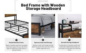 Queen Platform Bed Frame With Storage