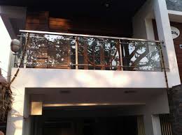 balcony glass railing shape round