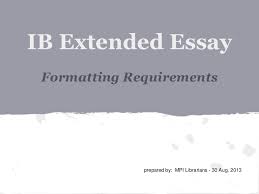 EXTENDED ESSAY CHECKLIST Extended Essay Recommendations