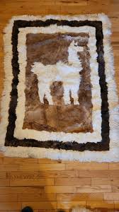 peruvian alpaca fur rug tapestry