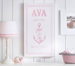 Pink Personalized Anchor Wall Art