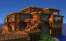 Brown 3d Perspective House Minecraft