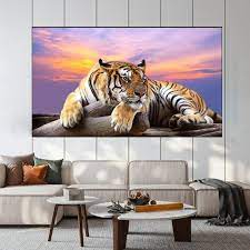 Animal Tiger Wall Art Canvas Painting