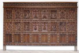 Antique English Carved Oak Wall