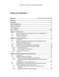 Order Of Contents In Thesis Table Of Contents