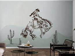 Western Wall Decal Cowboy Wallpaper