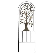 Metal Arched Garden Trellis W Tree Of