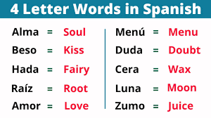 four letter words in spanish