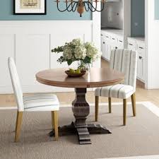 Have you ever wondered if you could diy your own round table? Farmhouse Rustic Black Dining Tables Birch Lane