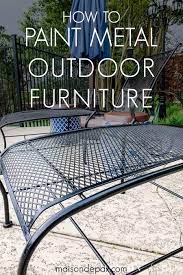 how to paint outdoor metal furniture