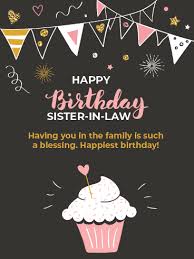 happy birthday sister in law cards