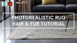 create a realistic wool rug using hair