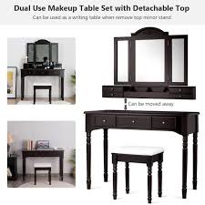 7 drawer coffee makeup dressing table