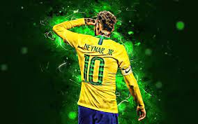 green background neymar jr soccer