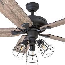 rustic ceiling fan with lights pull