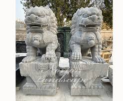 Granite Marble Chinese Foo Dog Statues
