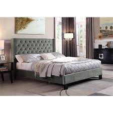 Lowes lowe's home improvement start with lowe's for appliances, paint. Brassex Jia Queen Platform Bed Frame 67 75 Polyester Gray Rona