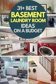 basement laundry room makeover on a