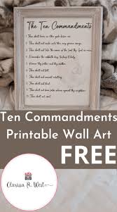 Ten Commandments Wall Art Free