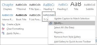 Add Format Or Delete Captions In Word