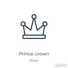 Prince Crown Icon Thin Linear Prince