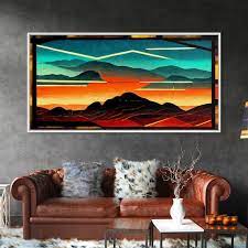 Buy Pueblo Style Art Deco Sunset Canvas
