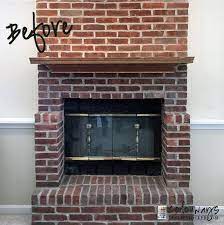 Update Fireplace Makeover Brick Fireplace