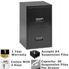 2 drawer filing cabinet steel lockable
