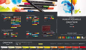 Caran Dache Museum Aquaelle Water Color Pencils Pigment