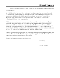 Best Personal Care Assistant Cover Letter Examples Livecareer