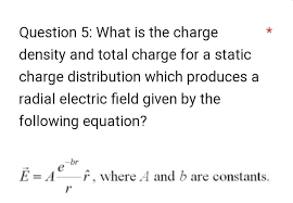 Charge For A Static Charge Distribution
