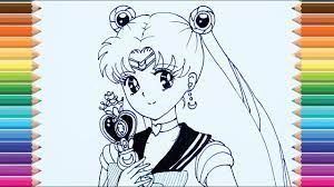 Cách vẽ thủy thủ mặt trăng Usagi / How to draw sailor moon - YouTube