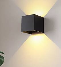 Cube Black Waterproof Wall Lamp By