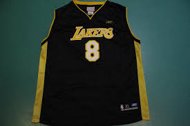 I posted here a few months ago about how i went to the lakers/warriors game in april and there was a jersey giveaway where there were jerseys on every chair in the arena. Reebok Vintage Los Angeles Lakers Kobe Bryant 8 Black Gold Jersey Siz Thefuzzyfelt
