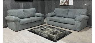 riva grey jumbo cord fabric 3 2 sofa