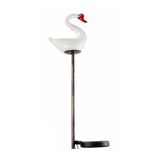 Glass Solar Swan Stake Sproutwell Decor