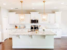 our timeless white and gold kitchen reveal