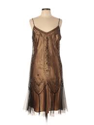 Details About Dave Johnny By Laura Ryner Women Brown Cocktail Dress 15