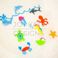 Build Your Sea Creature Set Embroidery Design